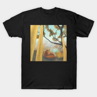 sitting fox river painting T-Shirt